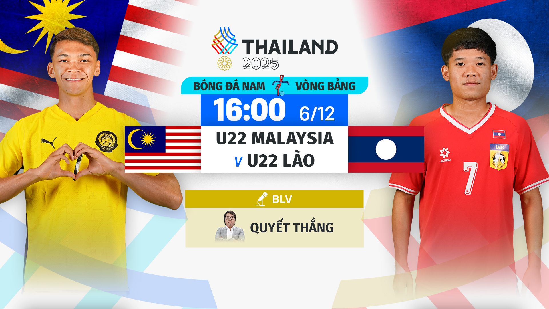 TRỰC TIẾP bóng đá U22 Malaysia vs U22 Lào 16h hôm nay, xem SEA Games 2025