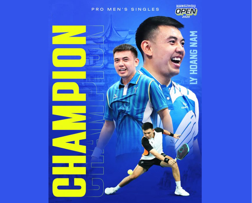 Thắng thuyết phục tay vợt số một châu Á, Lý Hoàng Nam vô địch giải pickleball uy tín ở Trung Quốc - Ảnh 1. Thắng thuyết phục tay vợt số một châu Á, Lý Hoàng Nam vô địch giải pickleball uy tín ở Trung Quốc - Ảnh 1.