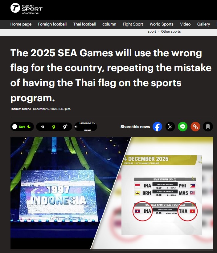 Chủ nhà Thái Lan mắc hàng loạt sai sót từ tổ chức tới khai mạc SEA Games khiến truyền thông xứ Chùa vàng lên tiếng - Ảnh 1.
