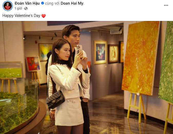 Thủ môn Đình Triệu đăng ảnh đặc biệt mừng Valentine, Quế Ngọc Hải dành lời lẽ ngọt ngào như thơ tặng bà xã - Ảnh 2.