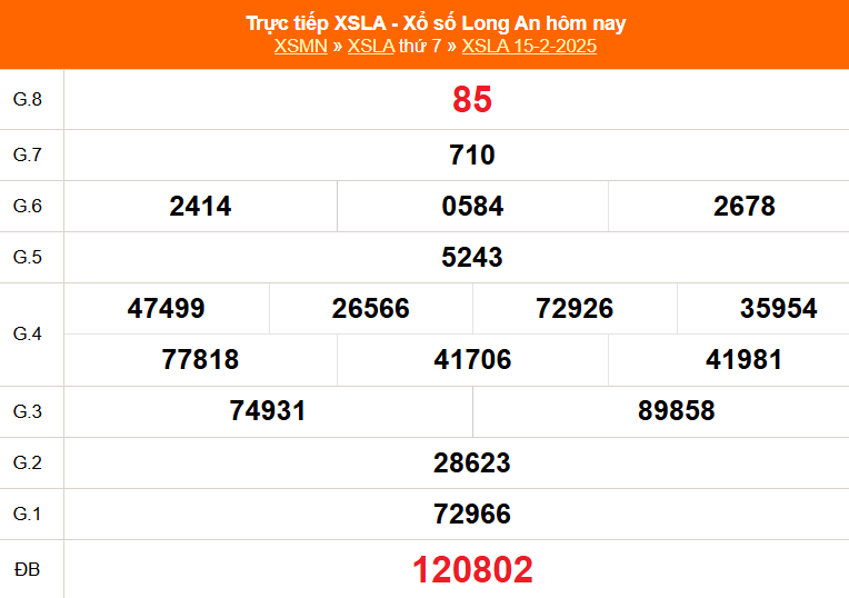 XSLA 15/2 - Kết quả xổ số Long An hôm nay 15/2/2025 - Trực tiếp XSLA ngày 15 tháng 2 - Ảnh 1.