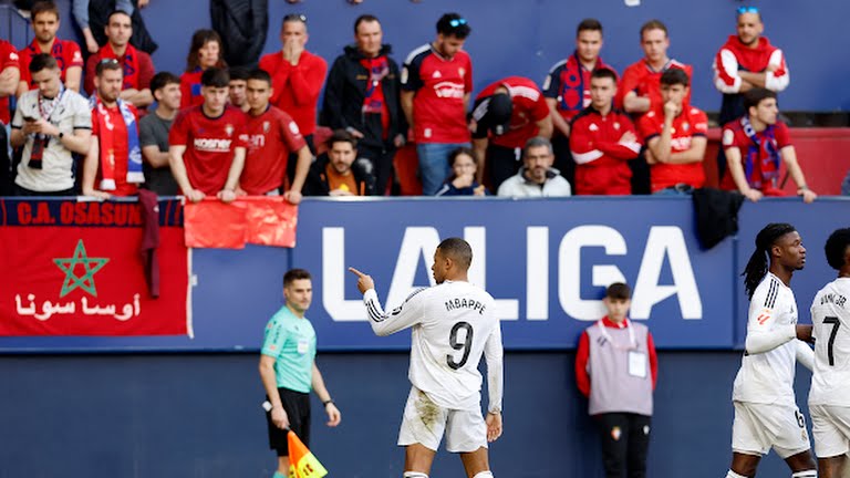 Mbappe ghi bàn, Bellingham thẻ đỏ, Real Madrid rơi điểm trên sân Osasuna - Ảnh 1.