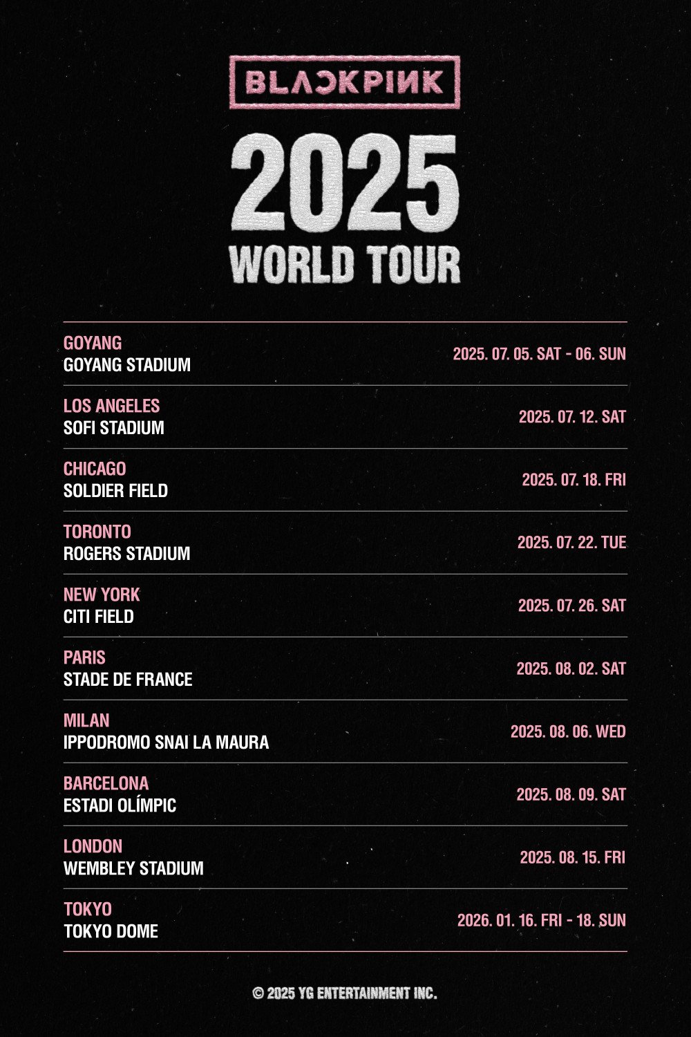 Blackpink công bố tour diễn thế giới 2025 với loạt điểm dừng đầy bùng nổ - Ảnh 2.