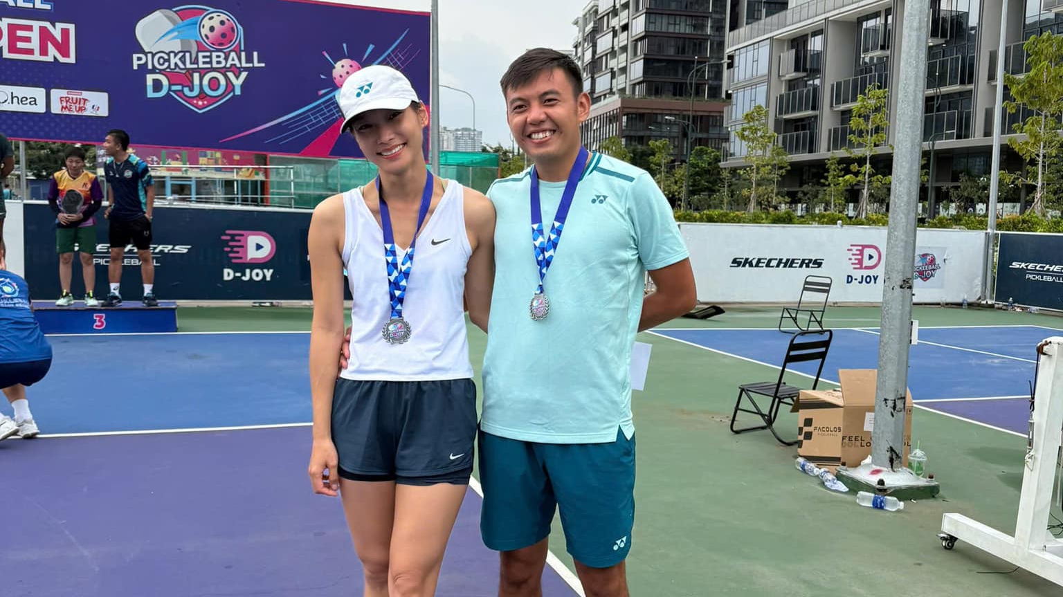 Vợ Lý Hoàng Nam giành ngôi á quân pickleball trong ngày chồng đoạt chức vô địch