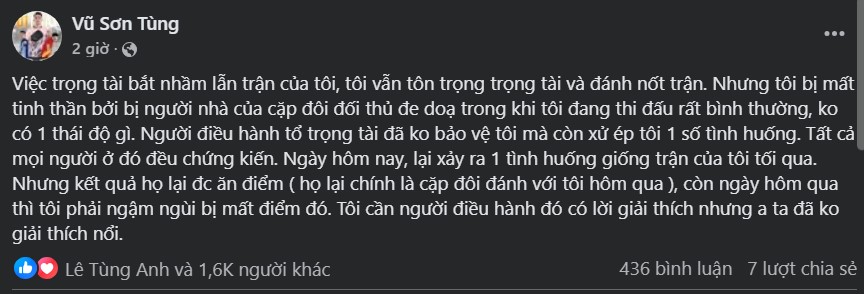 Tranh cãi lớn ở giải pickleball quốc gia, VĐV cãi nhau với trọng tài ngay sau trận - Ảnh 1.