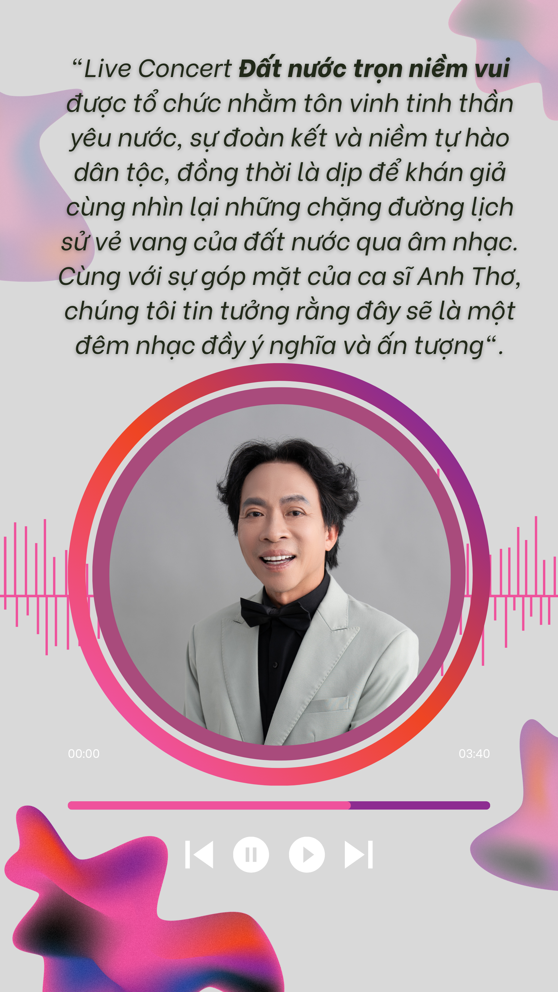 Concert “Đất nước trọn niềm vui” - Cuộc “hành quân” bằng âm nhạc - Ảnh 1.