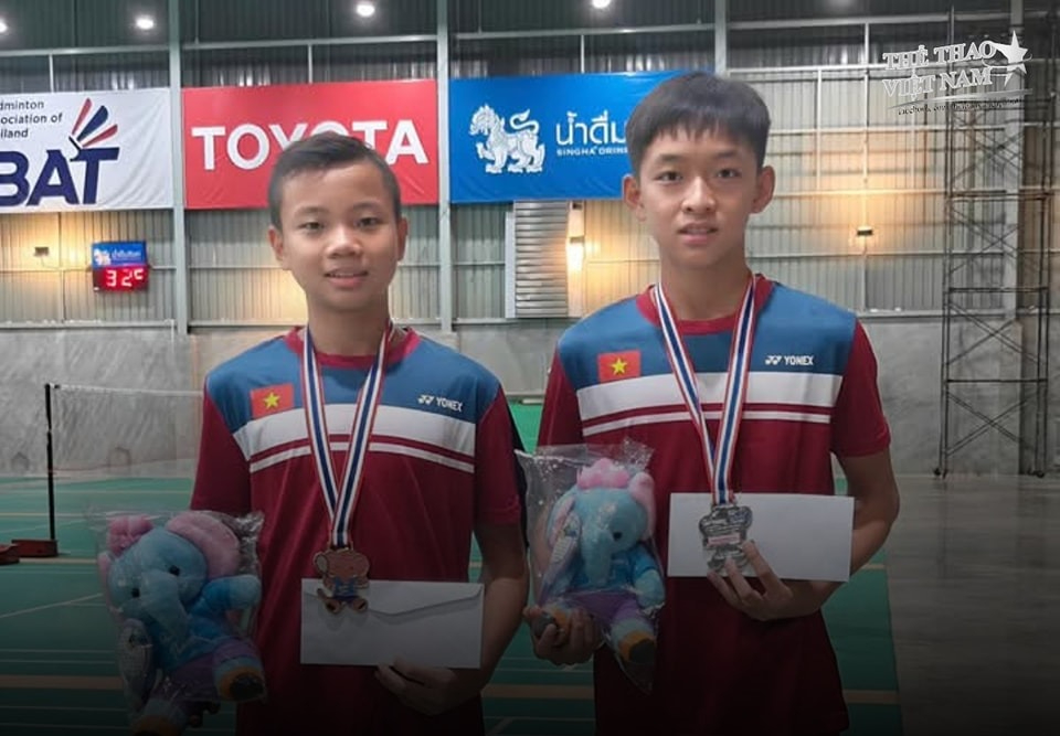 Cặp đôi Việt Nam giành HCB tại giải cầu lông trẻ quốc tế - Ảnh 1.