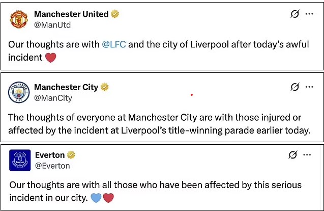CLB Liverpool ra thông báo vụ đâm xe vào đoàn diễn hành, thế giới bóng đá cùng lên tiếng - Ảnh 5.