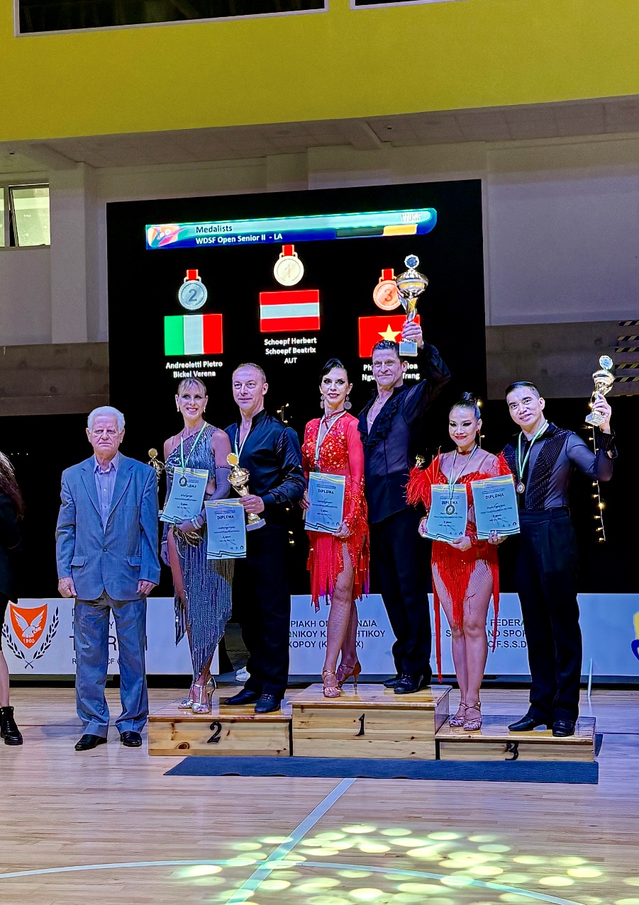 A group of people on a stage holding trophies  AI-generated content may be incorrect.