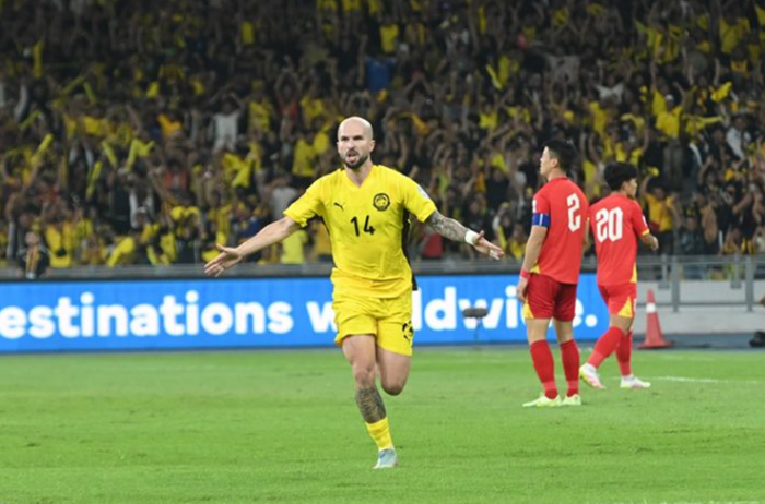 Malaysia thắng tuyển Việt Nam 4-0 ở vòng loại Asian Cup 2027