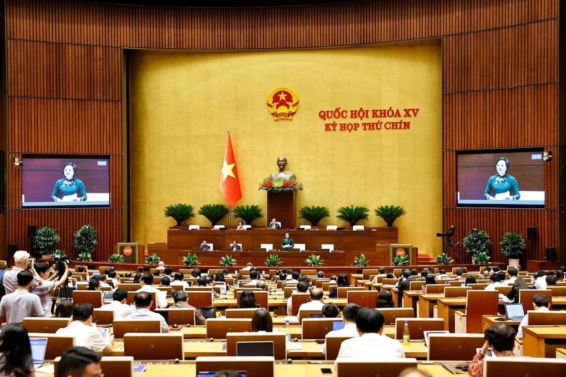 Kỳ họp thứ 9, Quốc hội khóa XV: Thảo luận về dự thảo Nghị quyết sửa đổi, bổ sung Hiến pháp - Ảnh 1.