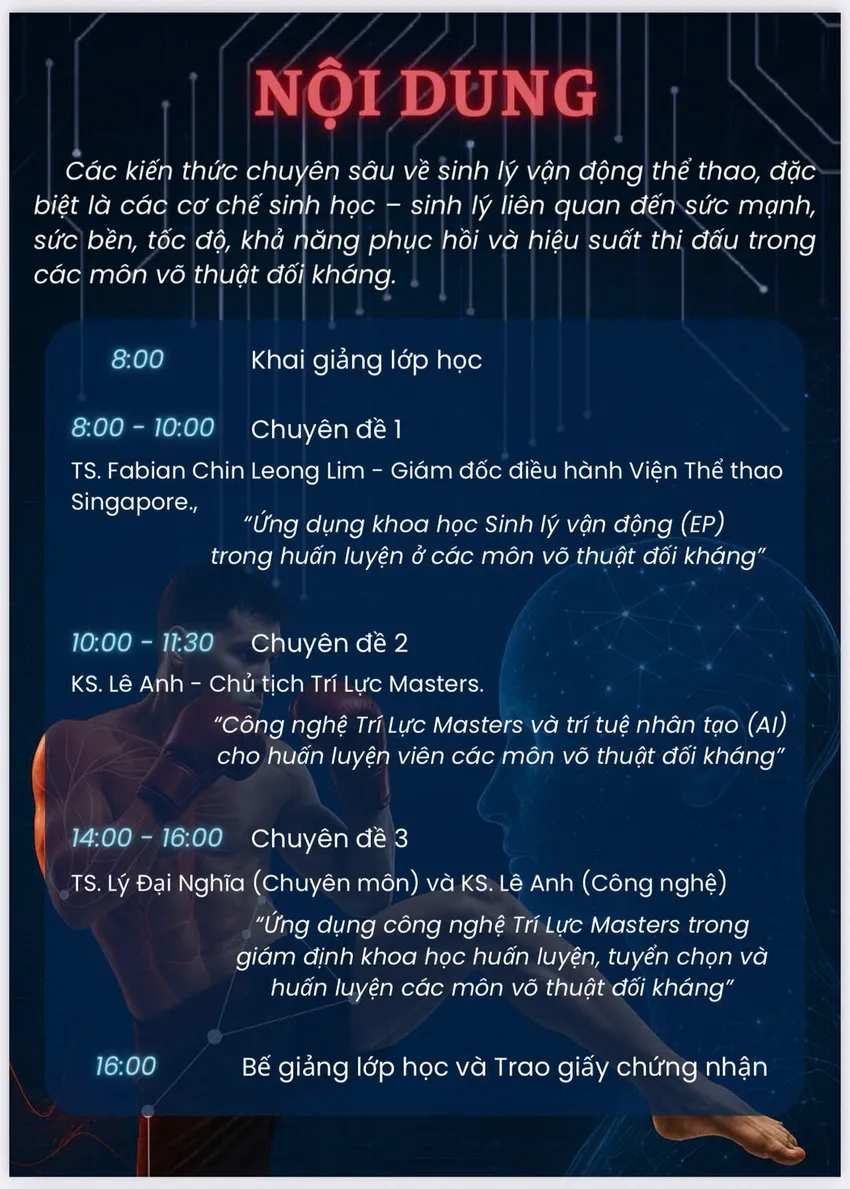 Nâng cao ứng dụng sinh lý vận động và trí tuệ nhân tạo trong võ thuật - Ảnh 2.