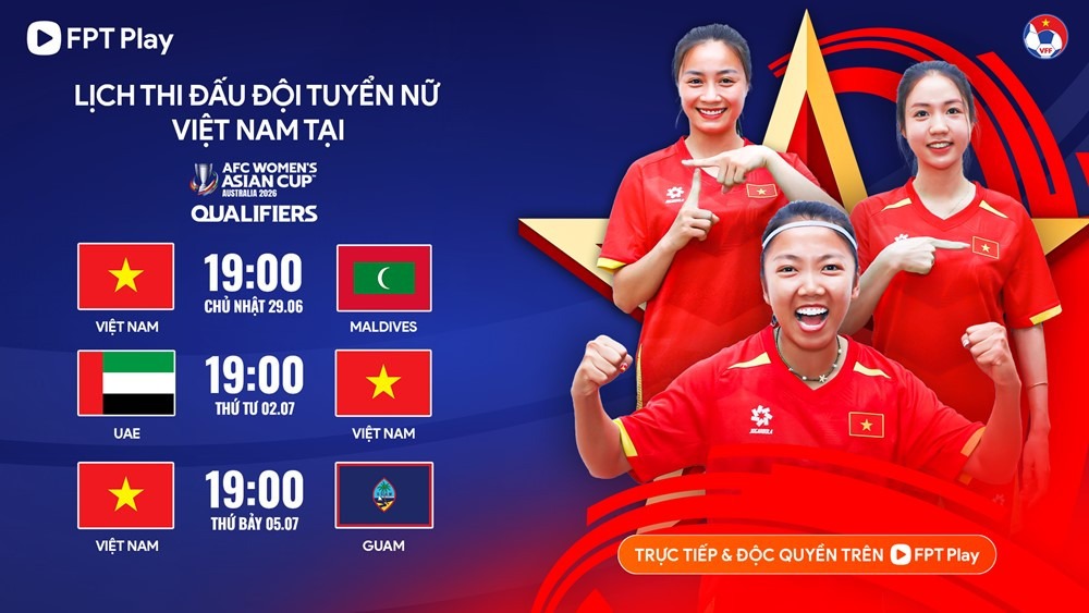 Lịch thi đấu vòng loại bóng đá nữ châu Á 2026 của ĐT Việt Nam mới nhất - Ảnh 2.
