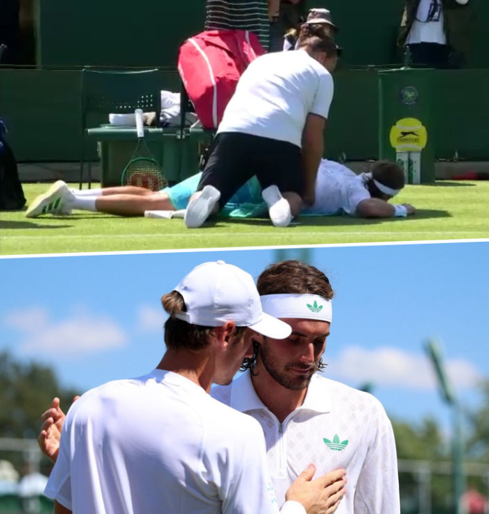 Wimbledon 2025 ngày mở màn: Medvedev bị loại sớm, Tsitsipas bỏ cuộc, tay vợt gốc Việt thẳng tiến - Ảnh 2.