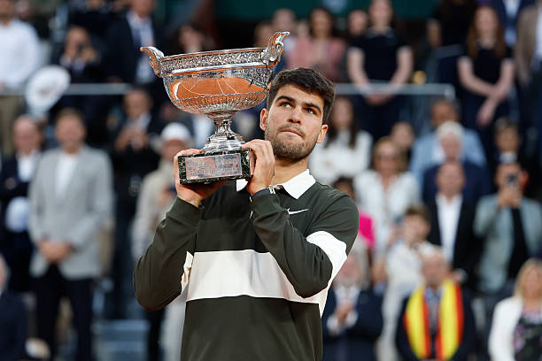 Carlos Alcaraz vô địch Roland Garros 2025. Anh đã có 5 danh hiệu vô địch Grand Slam trong sự nghiệp