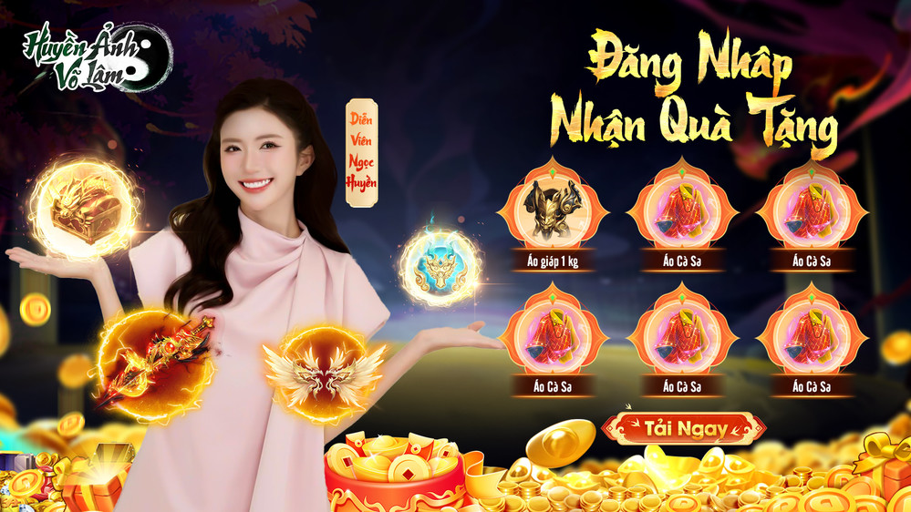 Dàn cast &quot;Giờ vàng VTV&quot; chính thức &quot;đánh úp&quot; game cực đỉnh Huyền Ảnh Võ Lâm - Ảnh 3.