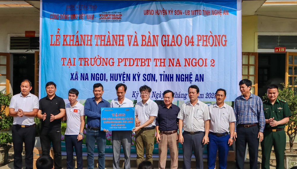 Điểm trường vùng cao tại xã Na Ngoi, huyện Kỳ Sơn, Nghệ An đã được BTC CHẠY LEAGUE cùng Báo Thể thao Văn óa bàn giao vào năm 2025