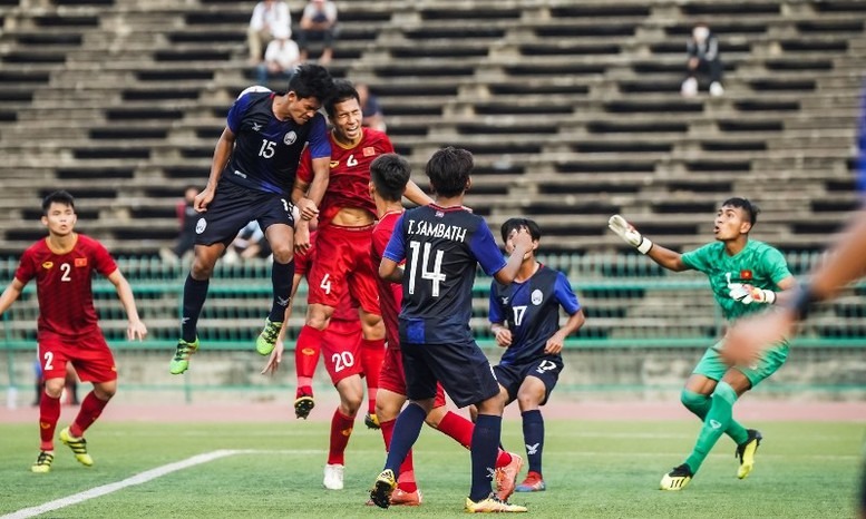'Siêu dự bị' ghi bàn phút cuối, U23 Việt Nam thắng tối thiểu Campuchia để hoàn thành mục tiêu ở giải trẻ Đông Nam Á  - Ảnh 1.