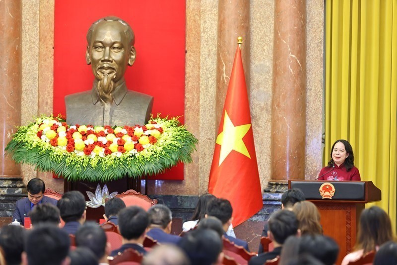 Phó Chủ tịch nước gặp mặt đại biểu tham gia Diễn đàn Trí thức trẻ Việt Nam toàn cầu lần thứ VI - Ảnh 3.