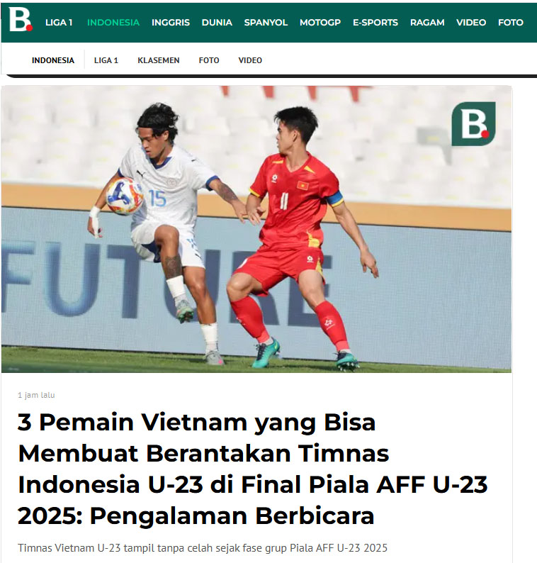 Báo Indonesia chỉ mặt 3 ngôi sao U23 Việt Nam có thể làm tan vỡ giấc mộng vô địch của đội nhà - Ảnh 1. Báo Indonesia chỉ mặt 3 ngôi sao U23 Việt Nam có thể làm tan vỡ giấc mộng vô địch của đội nhà - Ảnh 1.