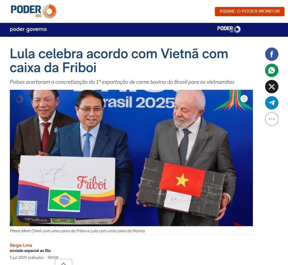Truyền thông Brazil đưa tin đậm nét hoạt động của Thủ tướng Phạm Minh Chính tại Rio de Janeiro - Ảnh 1.