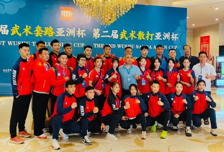 Đội tuyển Wushu Việt Nam giành hạng ba toàn đoàn ở Cúp châu Á 2025 - Ảnh 1.