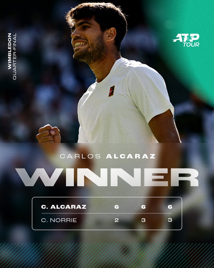 Alcaraz tiến gần đến cú hat-trick Wimbledon sau màn trình diễn xuất sắc trước Norrie - Ảnh 1.