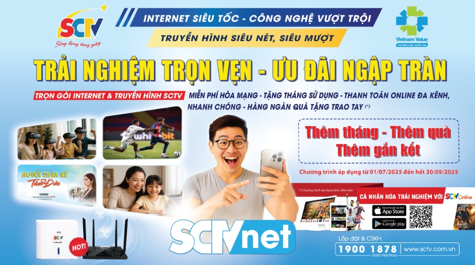 SCTV nâng tầm trải nghiệm giải trí tại gia với ưu đãi &quot;Ai cũng có quà&quot; trong mùa hè 2025 - Ảnh 2.