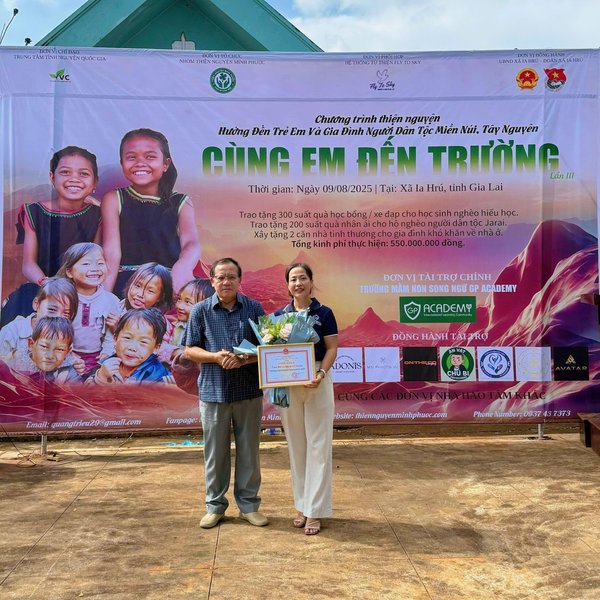 GP Academy góp sức 200 suất học bổng và 100 chiếc xe đạp “Cùng em đến trường 2025” - Ảnh 1.