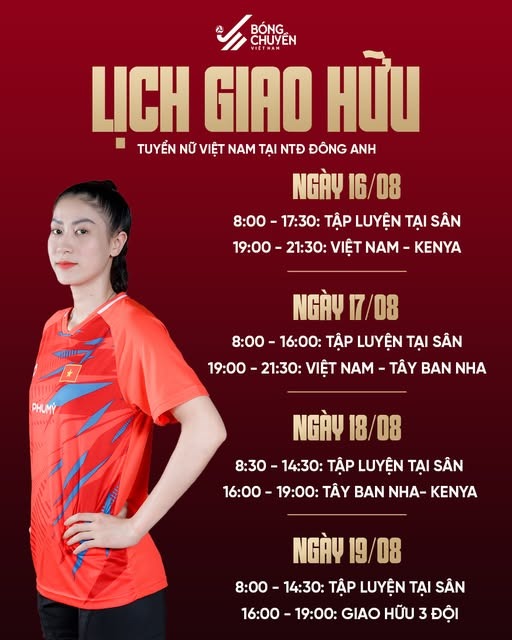 Lịch thi đấu bóng chuyền Việt Nam tại giải giao hữu trước thềm giải thế giới - Ảnh 1.