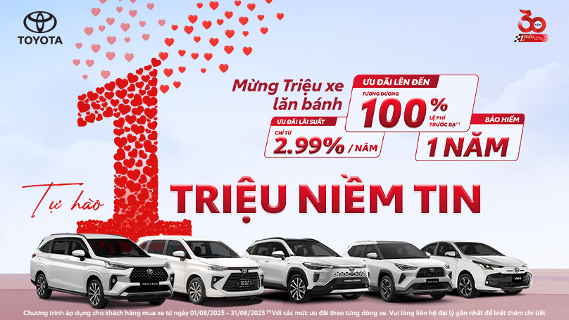 Trước thềm kỷ niệm 30 năm, Toyota tung loạt ưu đãi lớn cho khách mua xe trong tháng 8 - Ảnh 1.