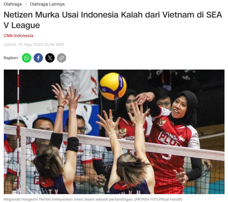 CĐV Indonesia khen ĐT bóng chuyền Việt Nam ở ‘đẳng cấp thế giới’, thừa nhận chuyền 2 của đội nhà chơi không tốt  - Ảnh 1.