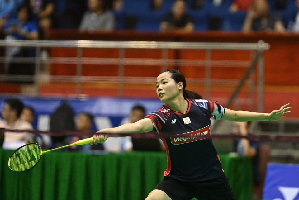 Hoa khôi cầu lông Việt Nam không thể tạo bất ngờ trước nhà vô địch Olympic ở giải thế giới - Ảnh 1.