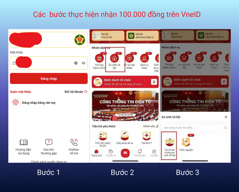 Hướng dẫn liên kết tài khoản an sinh xã hội trên VNeID để nhận tiền quà tặng dịp 2/9 - Ảnh 1.