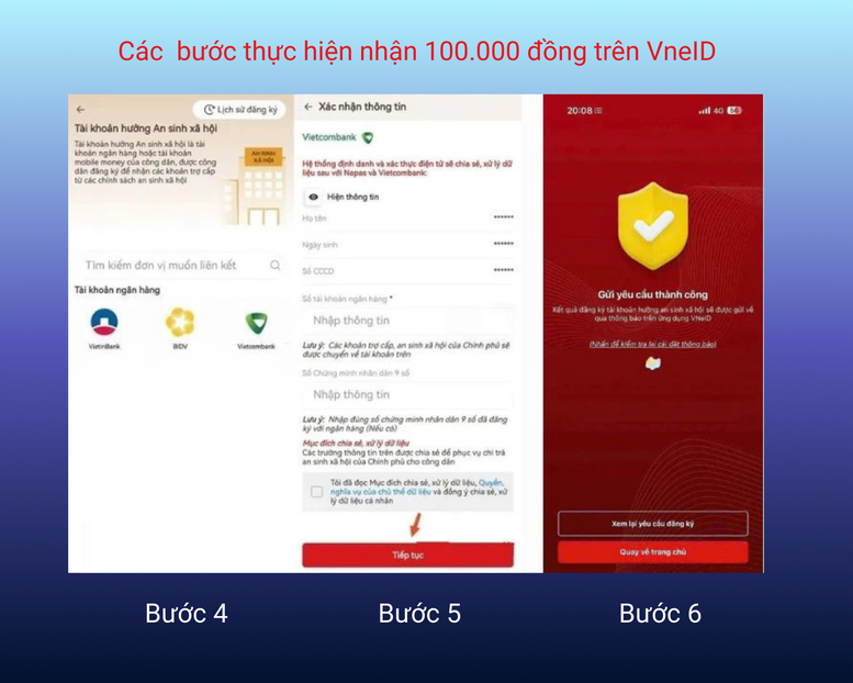 Hướng dẫn liên kết tài khoản an sinh xã hội trên VNeID để nhận tiền quà tặng dịp 2/9 - Ảnh 2.
