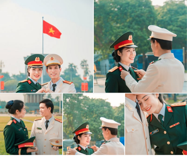 Vợ chồng hoa khôi bóng chuyền Phạm Thị Yến đăng ảnh dịp lễ quốc khánh 2/9/2025