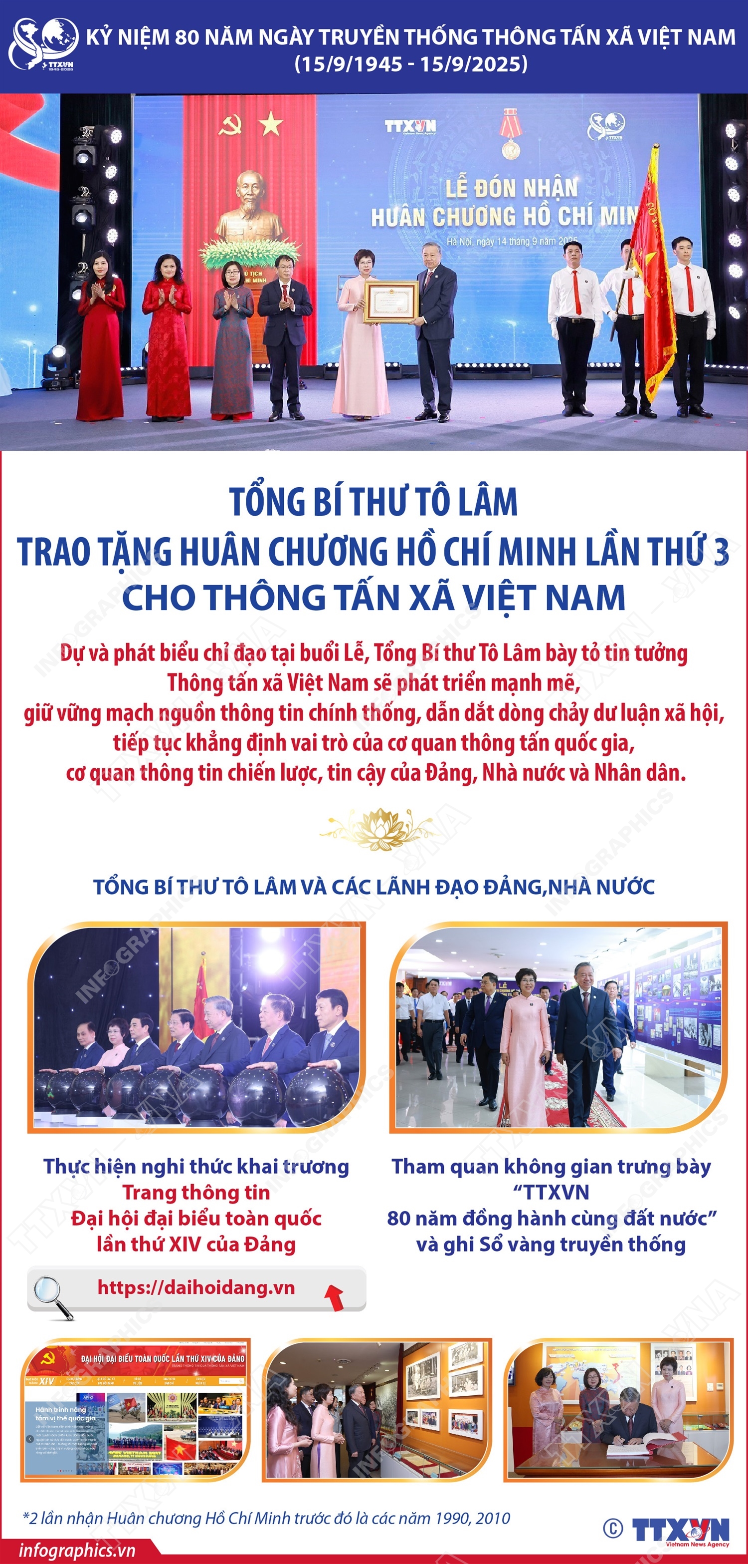 Thông tấn xã Việt Nam vinh dự đón nhận Huân chương Hồ Chí Minh lần thứ 3 - Ảnh 1.