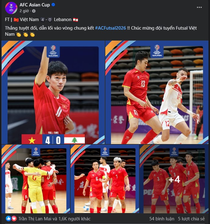Thắng thuyết phục đại diện Tây Á, đội bóng Việt Nam được AFC khen ngợi - Ảnh 1.