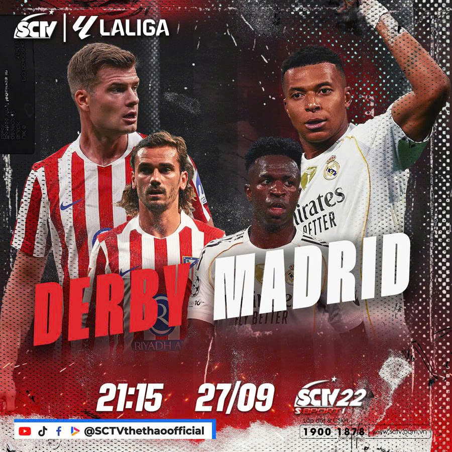 Siêu kinh điển Madrid: Đại chiến không khoan nhượng. Trực tiếp và duy nhất 21h15 ngày 27/9 trên SCTV22 - Ảnh 1.