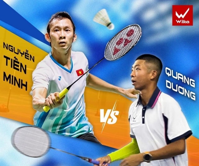 Nguyễn Tiến Minh đấu cầu lông với ngôi sao pickleball Quang Dương, chấp 13 điểm - Ảnh 1.