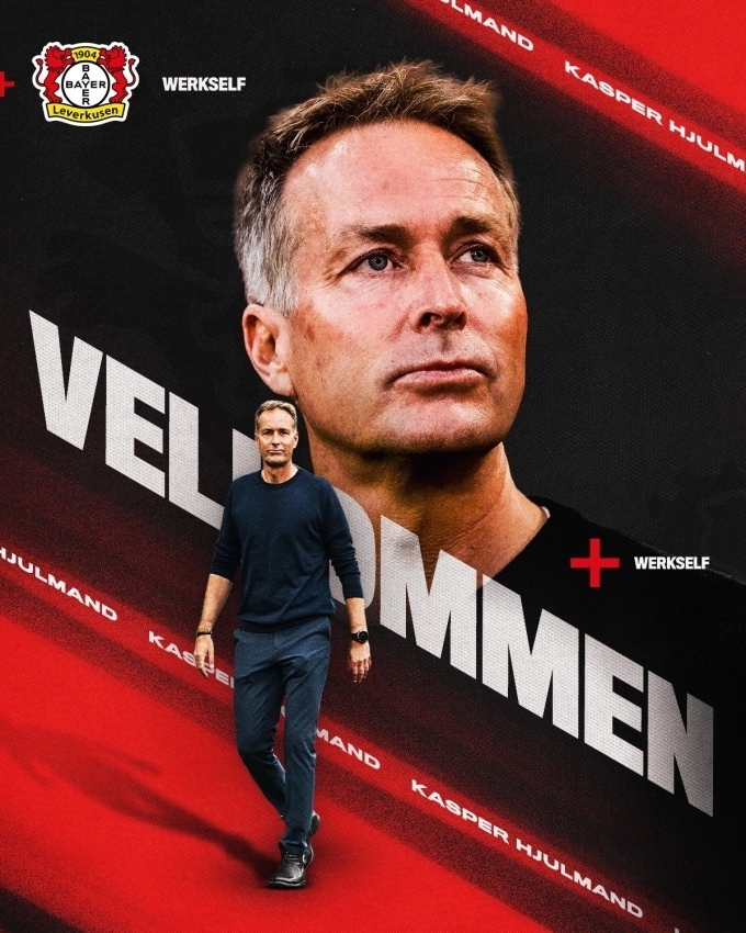 Kasper Hjulmand làm HLV Bayer Leverkusen
