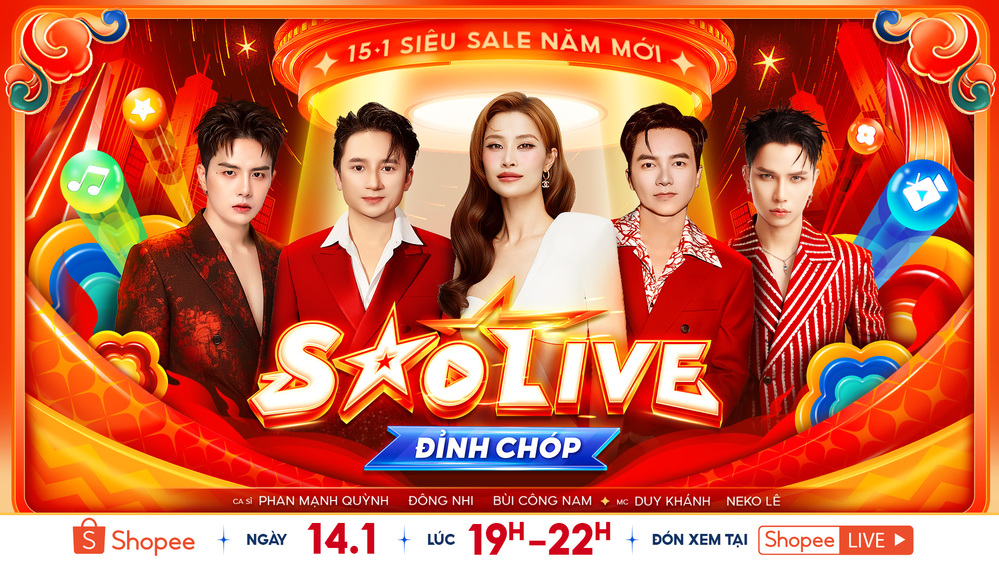 Dàn sao Vbiz mang playlist năm mới rộn ràng, xông đất Shopee Live 15.1 - Ảnh 1.