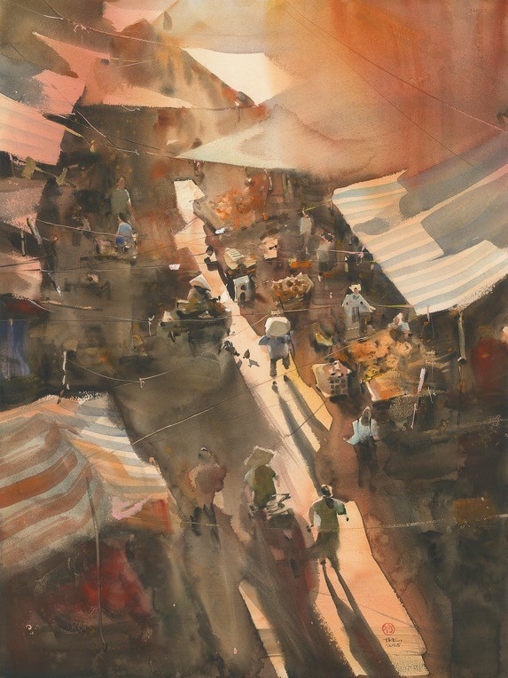 Hơn 100 tác phẩm, 9 họa sĩ… mở ra "Chuyện màu nước" - Ảnh 3.