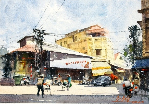 Hơn 100 tác phẩm, 9 họa sĩ… mở ra "Chuyện màu nước" - Ảnh 4.