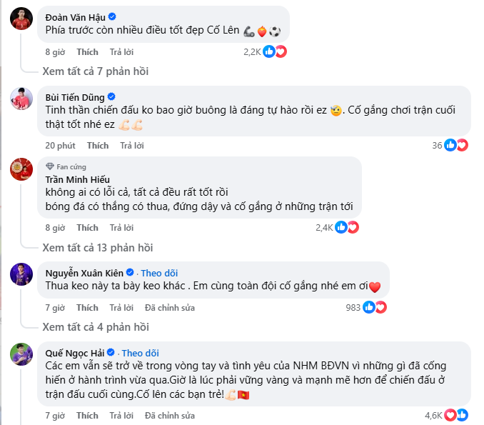 Các đàn anh bóng đá Việt Nam động viên, chia sẻ với các cầu thủ U23 - Ảnh 1.