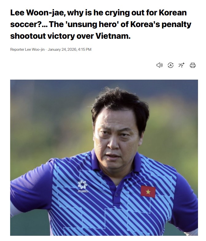 Báo Hàn: Huyền thoại World Cup của Hàn Quốc với biệt tài cản 11m giúp U23 Việt Nam thắng luân lưu kịch tính  - Ảnh 1.