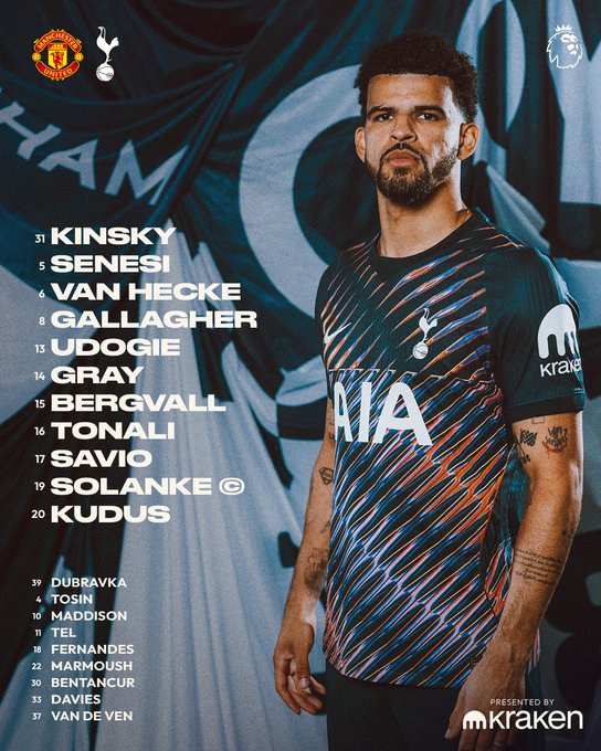 TRỰC TIẾP bóng đá MU vs Tottenham: Cunha và Bruno Fernandes đá chính - Ảnh 2. TRỰC TIẾP bóng đá MU vs Tottenham: Cunha và Bruno Fernandes đá chính - Ảnh 2.