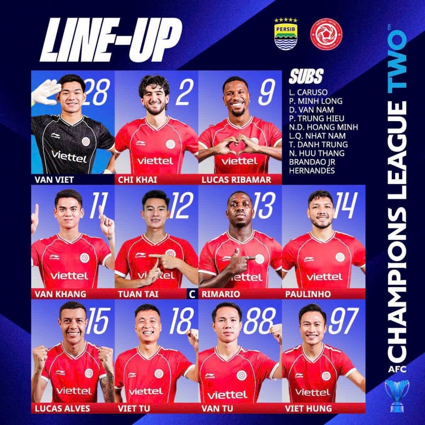 TRỰC TIẾP bóng đá Persib Bandung vs Thể Công Viettel 19h15 hôm nay, Champions League Two 2026/27 - Ảnh 3. TRỰC TIẾP bóng đá Persib Bandung vs Thể Công Viettel 19h15 hôm nay, Champions League Two 2026/27 - Ảnh 3.