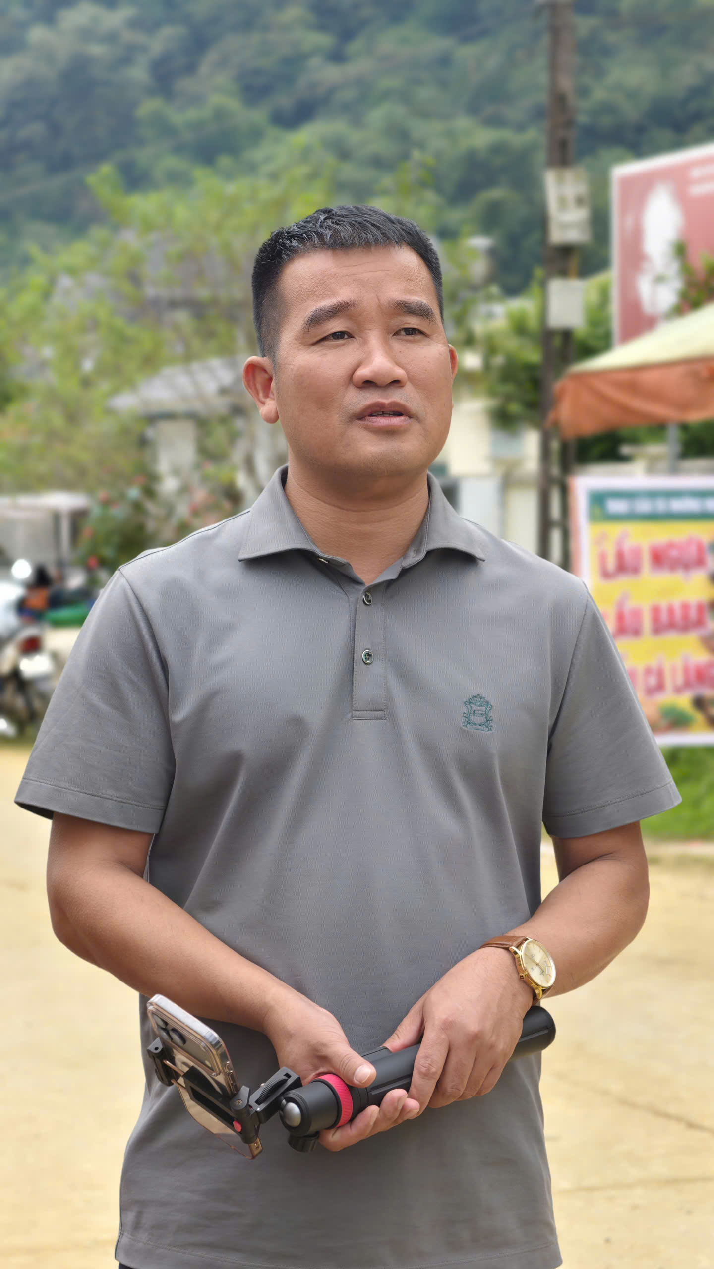 Ông Nguyễn Duy Tư, Bí thư Đảng ủy, Chủ tịch HĐND xã Vân Sơn. Ảnh: Huy Thông