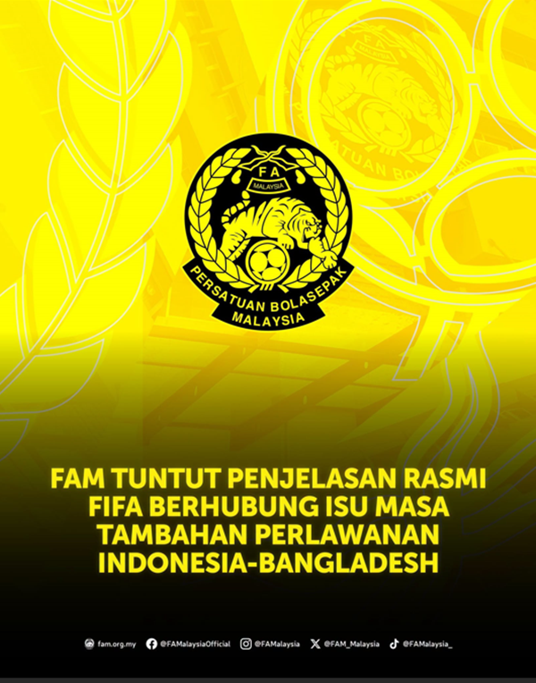 Liên Đoàn Bóng Đá Malaysia Gửi Khiếu Nại, Đề Nghị Fifa Làm Rõ Việc Thay Đổi Thời Gian Bù Giờ Trận Indonesia Vs Bangladesh